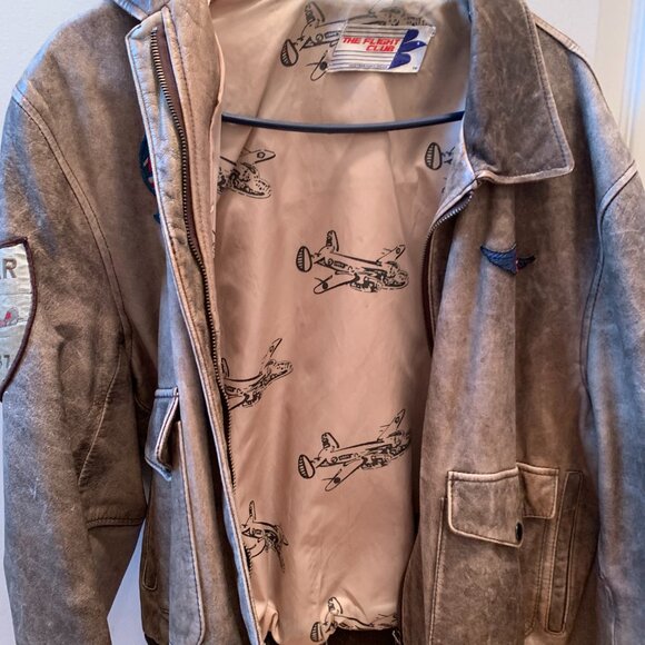 Flight Club bomber leather Jacket - Picture 10 of 16
